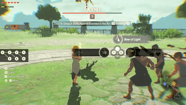 using Bow of Light on Quino