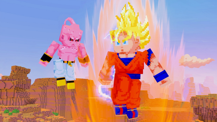 Minecraft DBZ DLC Goku and Kid Buu