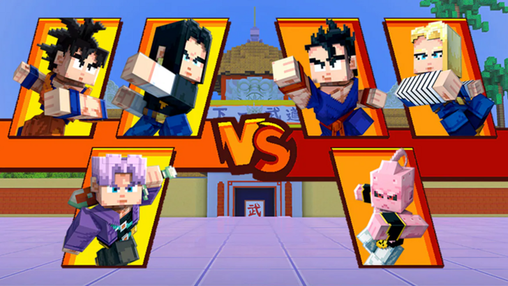 Minecraft DBZ DLC Fighting Screen