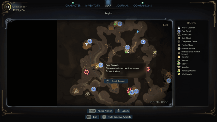 Decomissioned Autonomous Extractorium Map Location