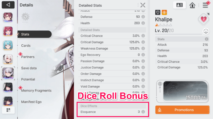 Dice Roll Bonus