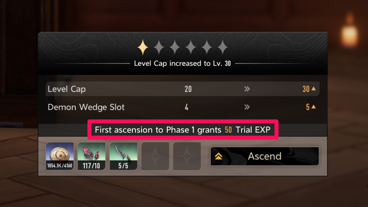 Trial EXP From Ascension