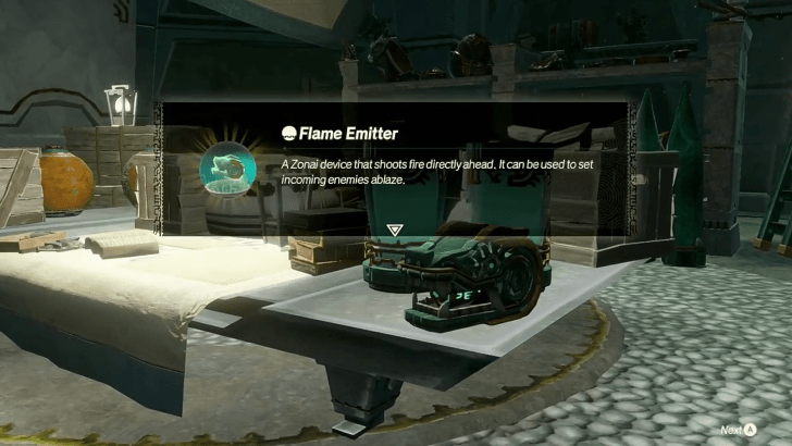 Flame Emitter obtained