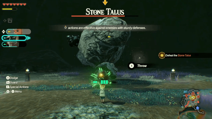 Stone Talus weak to shield breaker attacks