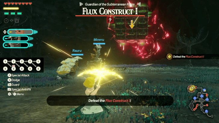 Flux Construct I boss fight