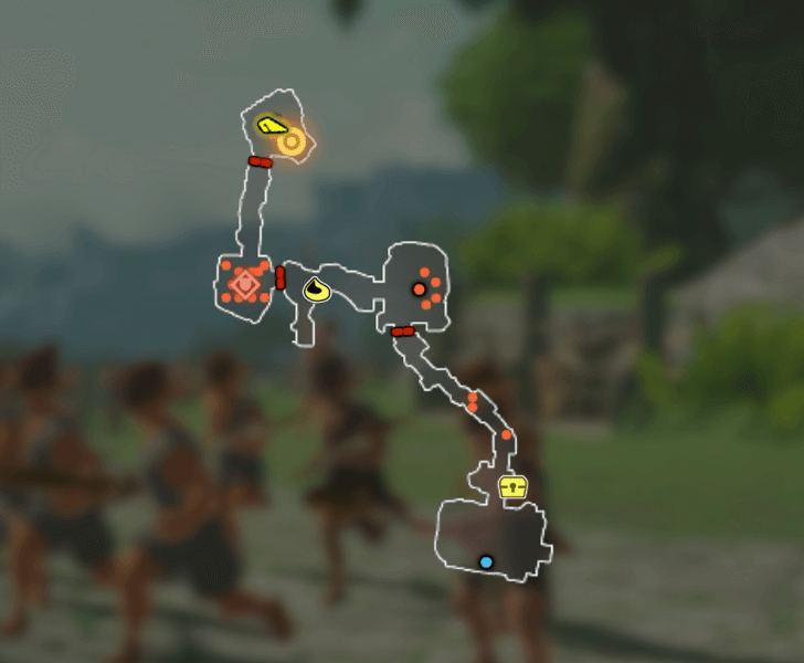 The Art of the Blade Map with Korok Seed and Chest Locations