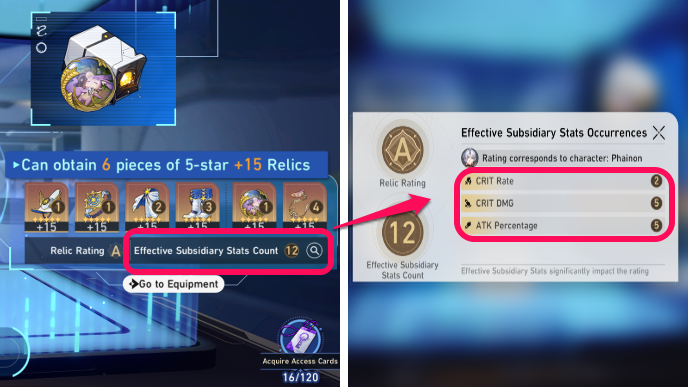 HSR How to Check the Effective Sub Stats