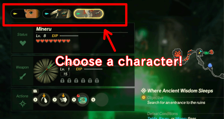 Hyrule Warriors Age of Imprisonment Choose a Character