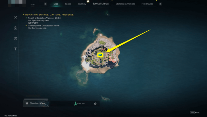 Once Human - Paradise Island Gold Loot Crate Map View