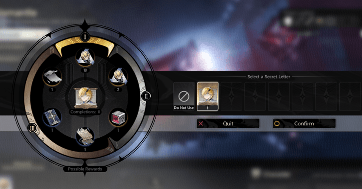 How to Use Characater Secret Letter