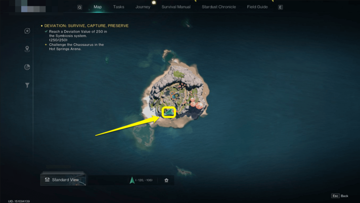 Once Human - Paradise Island Silver Loot Crate Map View