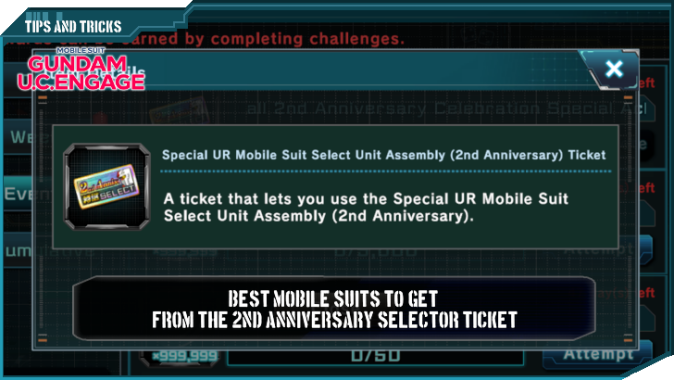 Best Mobile Suits to Get from 2nd Anniversary Selector Ticket