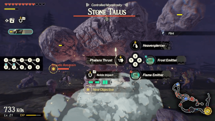 using a Unique Skill on a Stone Talus