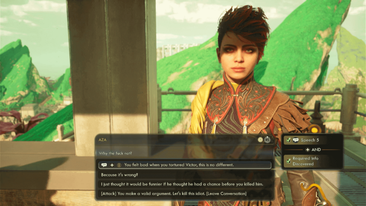 Convincing Aza to Spare Ziegler