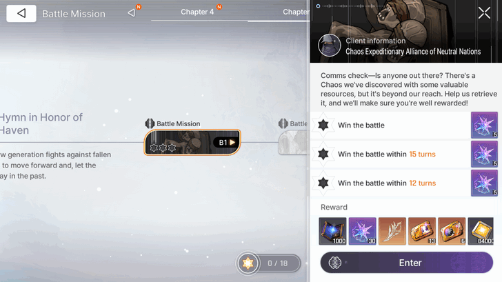 Chaos Zero Nightmare Story Missions