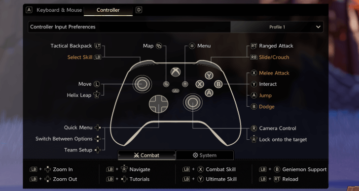 Controller Keys Profile 1 DNA