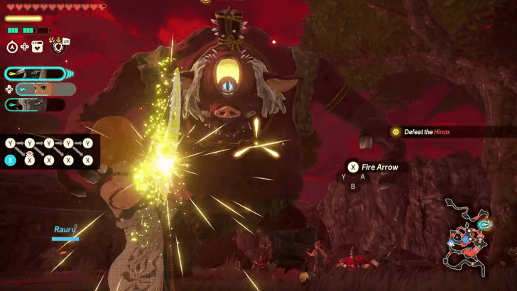 aiming at the Hinox eye with the Bow of Light