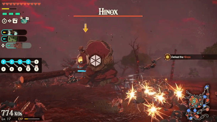 Hinox at the center of the map