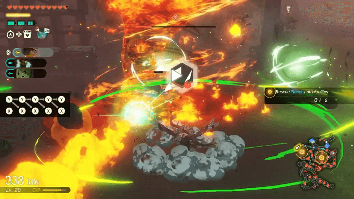 chain reaction with Flame Emitter and Raphica