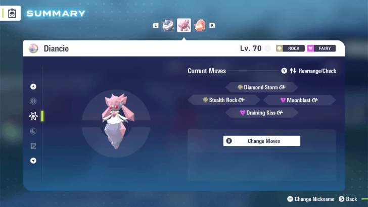 Diancie Moves