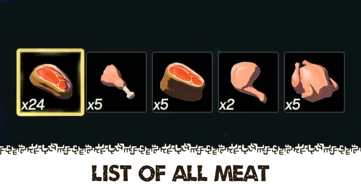 Hyrule Warriors Age of Imprisonment List of All Meat