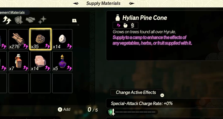 Hyrul Warriors Age of Imprisonment  Enhance Supply Effects