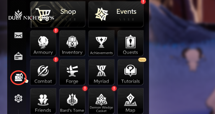 Open Main Menu and Select Camera DNA