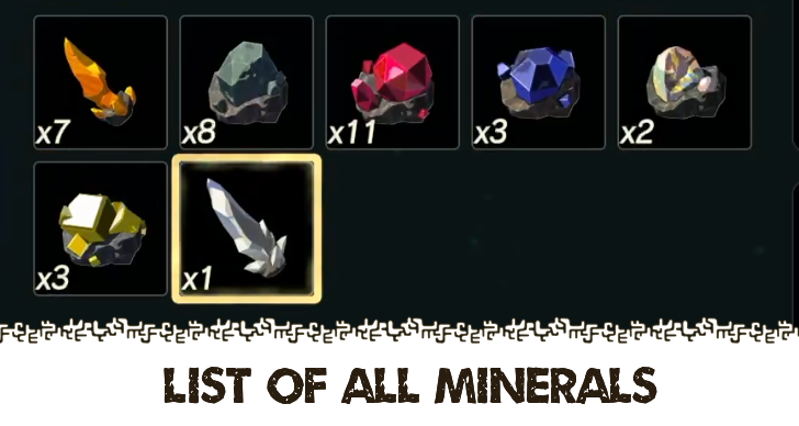 Hyrule Warriors Age of Imprisonment List of All Minerals