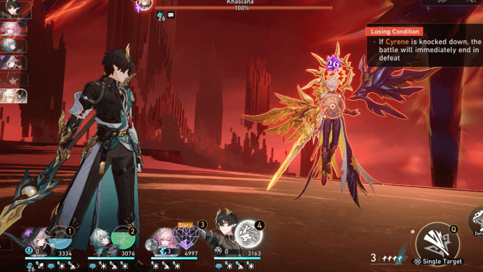 HSR - Hero, Return to Dawn in Mortality - Fight The Vessel of Destruction, Khaslana