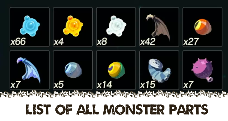 Hyrule Warriors Age of Imprisonment List of All Monster Parts