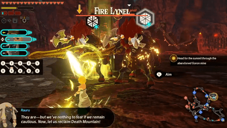 Fire Lynels at the summit