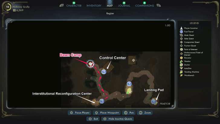 Dawn Camp Map Location