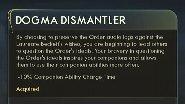 Dogma Dismantler Perk