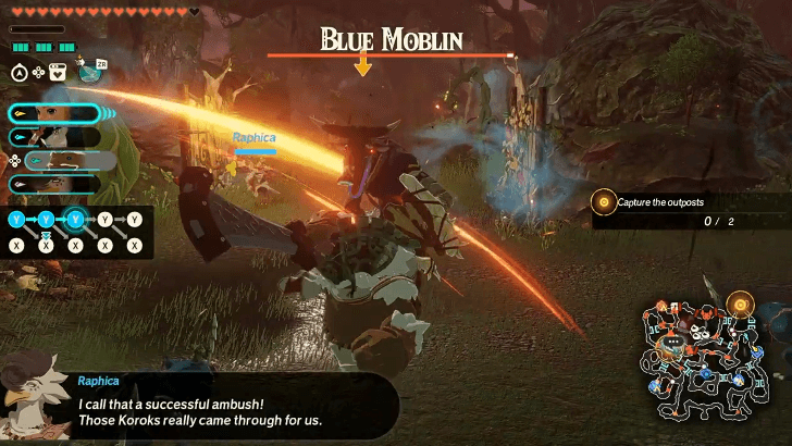 Blue Moblin on one of the outposts