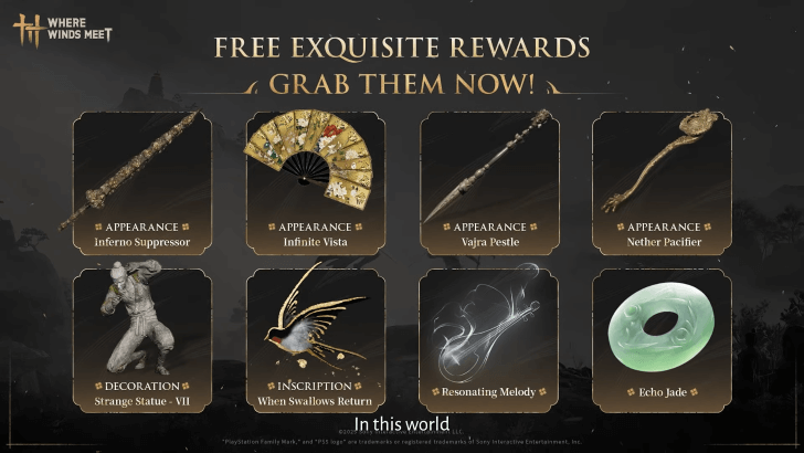 Global Launch Preview Free Equipment and Items