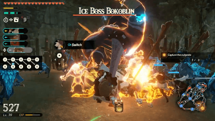 Ice Boss Bokoblin inside the cave