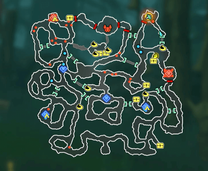 Under Cover of Mist Map with Korok Seed and Chest Locations