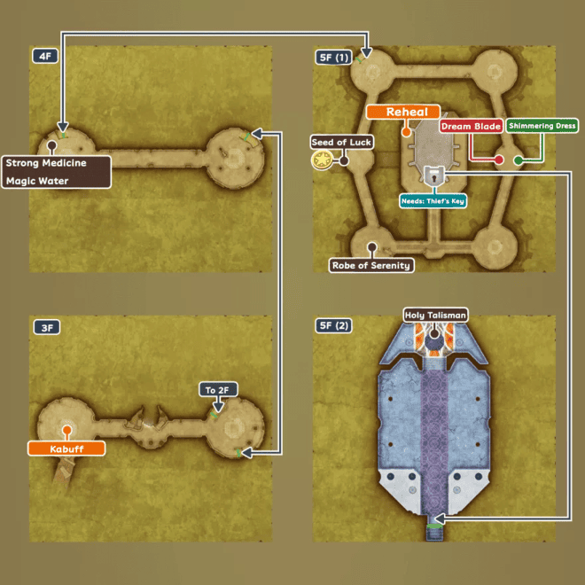Shrine of Rain Map and Treasure Chests