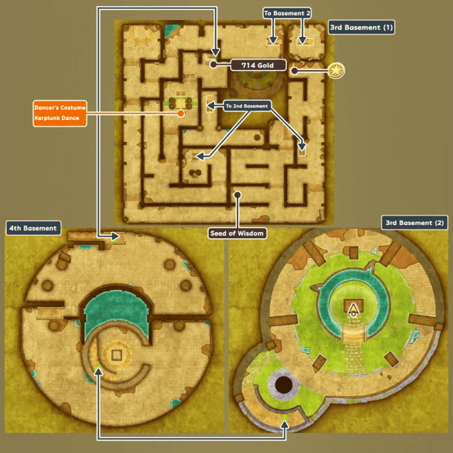 Grave of Galen Map and Treasure Chests