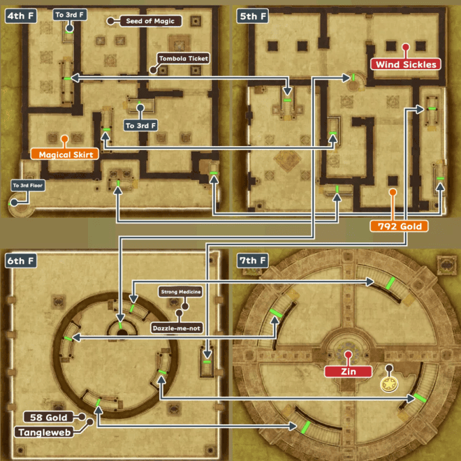 Pillar of Winds Map and Treasure Chests