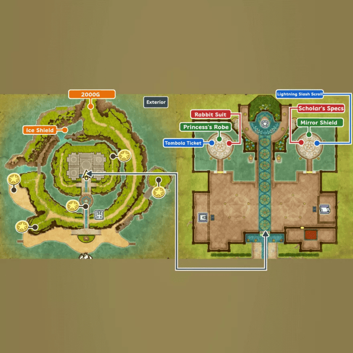 Isle of the Monarch of Medals Map and Treasure Chests