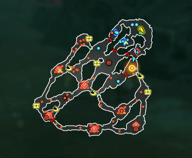 A Time for Action Map with Korok Seed and Chest Locations