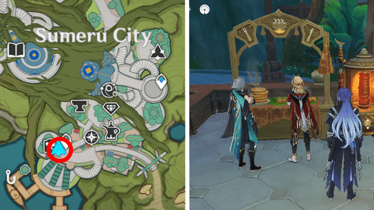 Genshin - Ruins Exploration Character Locations Day 2 - Alhaitham and Kaveh