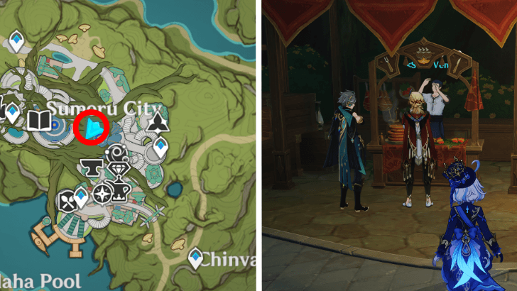 Genshin - Ruins Exploration Character Locations Day 1 - Alhaitham and Kaveh