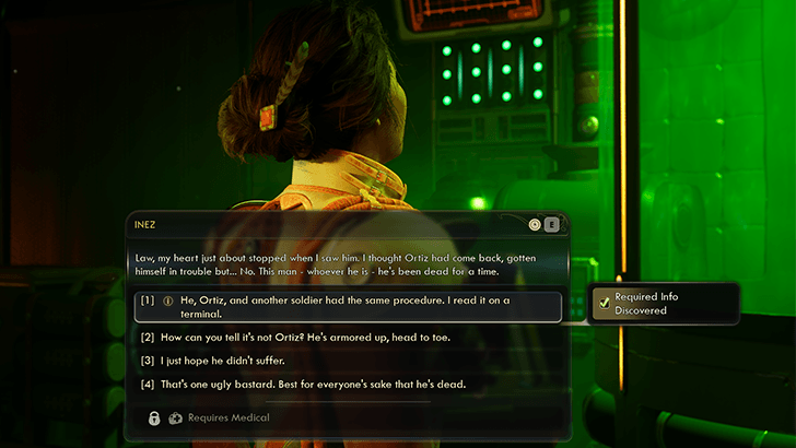 16 - Speak to Inez in the Specimen Room