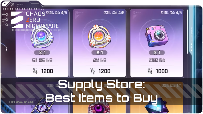 Chaos Zero Nightmare - Supply Store Top Banner