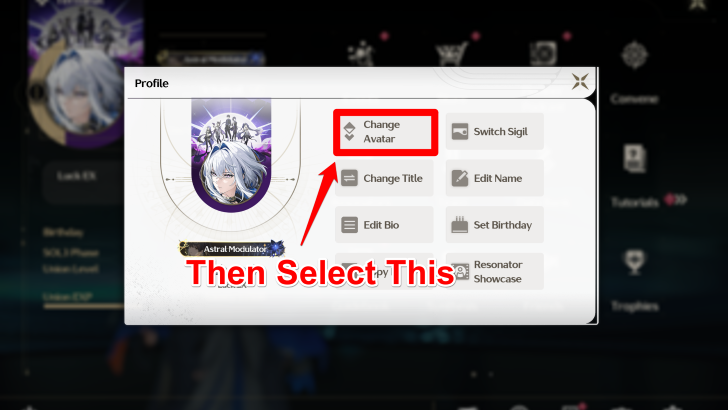Wuthering Waves How to Change and Equip Avatar Step 2