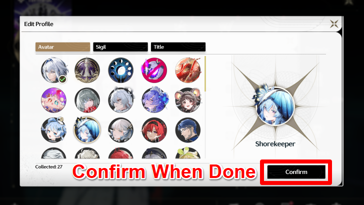 Wuthering Waves How to Change and Equip Avatar Step 3