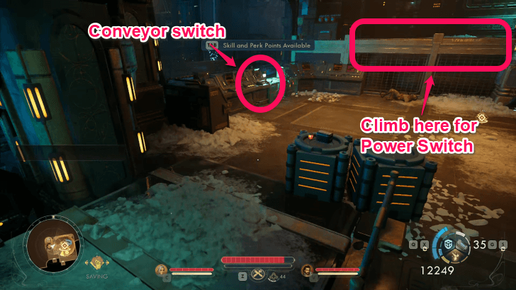 Conveyor Switch Power Location