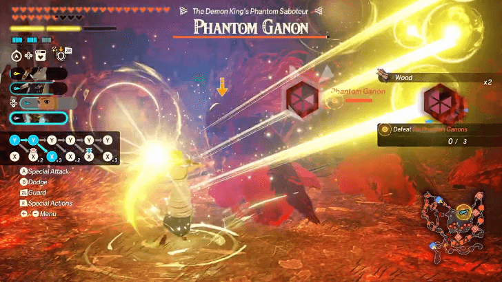 attacking all Phantom Ganons at once using light-based attacks